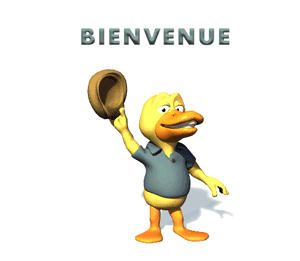 Gif animé bienvenue canard